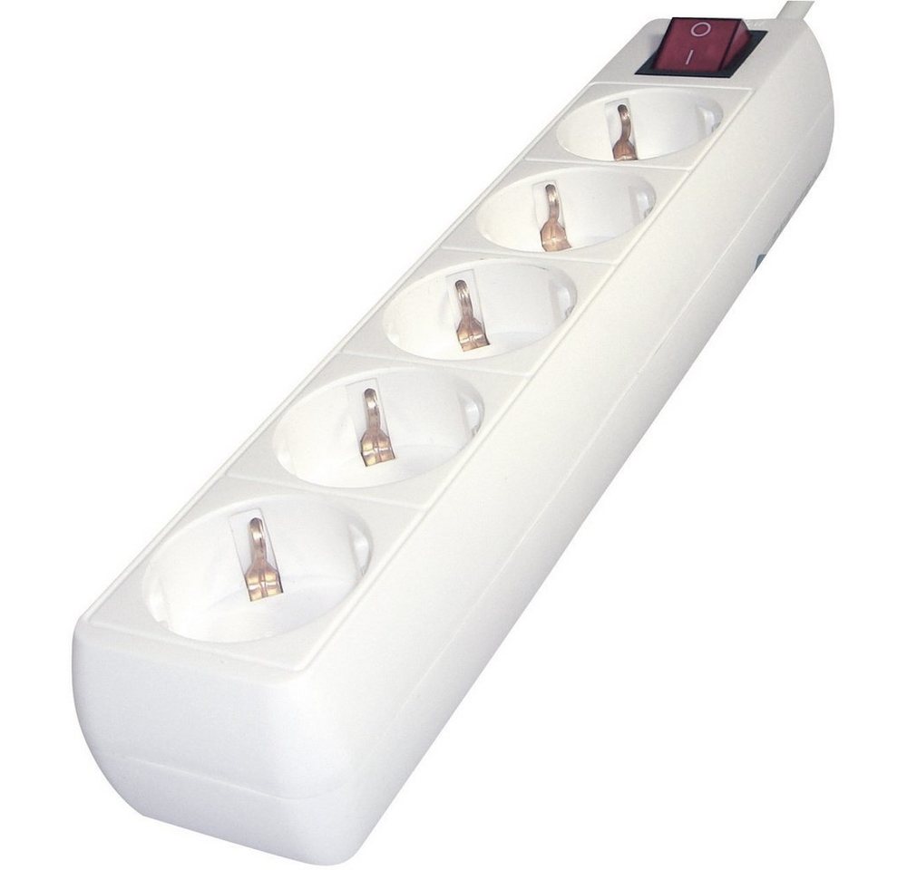 Gembird Gembird SPG4-C-6 Überspannungsschutz-Steckdosenleiste 5fach Weiß Schut Steckdosenleiste (Kabellänge 1.80 m) von Gembird