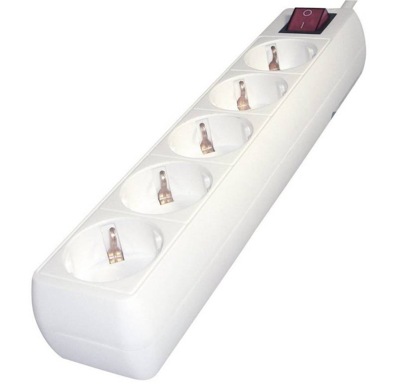 Gembird Gembird SPG4-C-6 Überspannungsschutz-Steckdosenleiste 5fach Weiß Schut Steckdosenleiste (Kabellänge 1.80 m) von Gembird