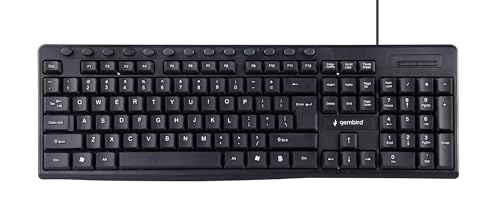 Gembird TECLADO (Ingles) Multimedia KB-UM-107 USB, DISEÃ‘O DE EE. UU, Negro von Gembird