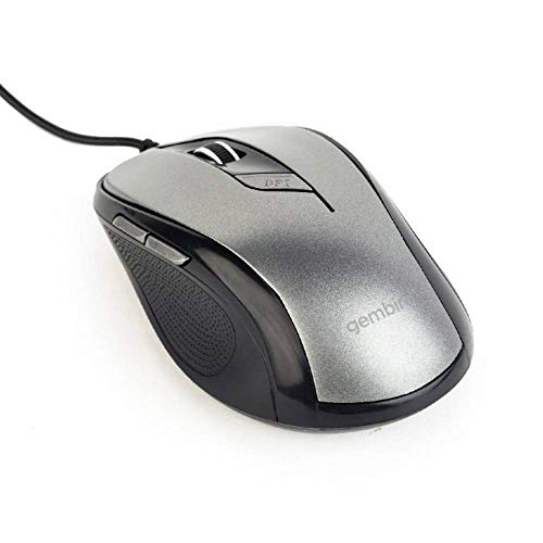 MOUSE USB OPTICAL BLACK/GREY/MUS-6B-01-BG GEMBIRD von Gembird