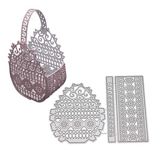 Gemini_Mall® Stanzformen für Karten, Blumenkorb, Metallstanzformen, DIY Scrapbooking, Embossing Schablone für Grußkarten, Einladungskarten, Dekoration silber von Gemini_mall-Cutting Dies