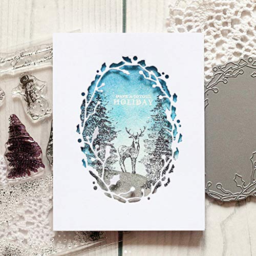 Gemini_mall® Stanzformen für Karten, Ranke aus Metall, zum Basteln, für Scrapbooking, Prägen, Papier, Karten, Foto, Basteln, für Grußkarten, Einladungen, Dekoration silber von Gemini_mall-Cutting Dies