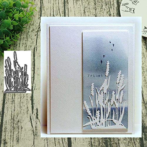 Gemini_mall Stanzformen für Karten, Schilfrohrgras Metall Stanzformen DIY Scrapbooking Papier Karten Foto Album Dekoration Kunst Basteln Prägung Schablone Prägung Geschenk silber von Gemini_mall-Cutting Dies