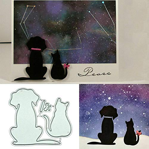 Gemini_mall Stanzformen für Kartenherstellung, Hund, Katze, Metallstanzformen DIY Scrapbooking, Papierkarten, Fotoalbum, Dekoration, Kunsthandwerk, Prägeschablone, Stanzschablone, Geschenke von Gemini_mall-Cutting Dies