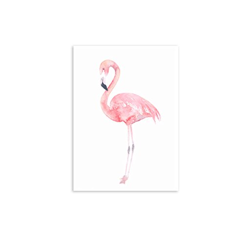 Gemini_mall® Moderne abstrakte Ölgemälde auf Leinwand, Rosa Flamingo, rahmenloser Wand-Kunstdruck fürs Schlafzimmer , Wohnzimmer und als Hausdekoration, B, 40x50cm von Gemini_mall