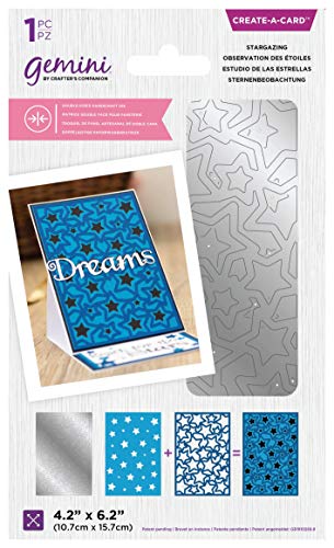 Crafters Companion GEM-DSD-CAD-STA Gemini Doppelseitige Metallstanzform-Sterne beobachten, Silber, Einheitsgröße von Gemini