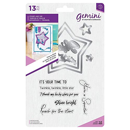 Gemini GEM-STD-TTS Acryl Stempel & Stanzwerkzeug Set-Zeit Sich zu beweisen, Silber, Einheitsgröße von Gemini