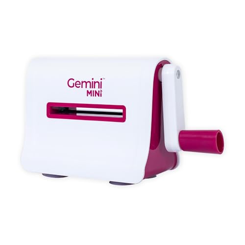 Gemini GEMII MGLO Manual Die Cutting & Embossing for Scrapbooking, Card Making and Crafting-6" x 3" Opening Plate Size…, White, Mini Machine von Gemini