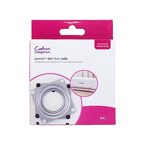 Crafter's Companion GEMII-ACC-360 Gemini II Accessories-360° Turn Table-Craft from Any Angle, Silver, 14cm x 11cm x 2cm von Crafter's Companion