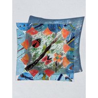 Handgefertigte Fused Glas Feder Teller | Servierplatten Dekorative Tulpen Schmetterling Einzigartige Hausgeschenke von GemkoDesigns