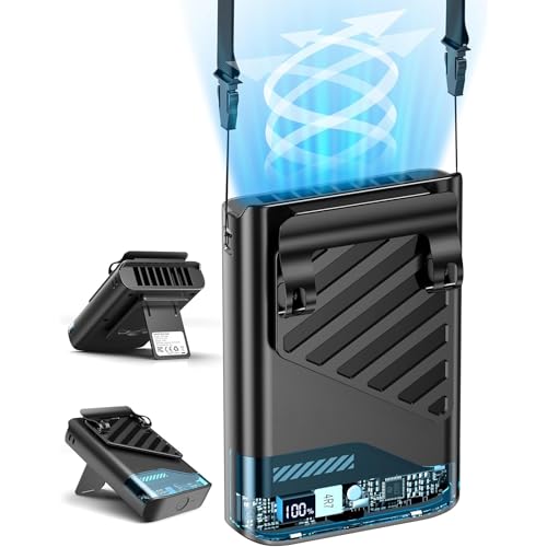 Gemmac 4-in-1 Tragbarer Ventilator mit LED-Display, 4000mAh Akku Schreibtisch/Hüfte/Hals/Handheld Fan-5 Geschwindigkeiten bis 10.000 U/min, 10m/s Luftstrom Hüftventilator für Büro, Baustelle & Outdoor Gemmac 4-in-1 Tragbarer Ventilator mit LED-Display, 4000mAh Akku Schreibtisch/Hüfte/Hals/Handheld Fan-5 Geschwindigkeiten bis 10.000 U/min, 10m/s Luftstrom Hüftventilator für Büro, Baustelle & Outdoor von Gemmac
