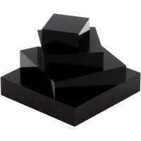 Acryl-Präsentationsständer Für Mineralien. 10 Stück. Schwarz, 20 X Mm von Gemmesto