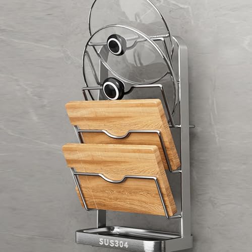 Gemsaya 2 in 1 Topfdeckelhalter, 4 EtagenTopfdeckel Aufbewahrung, Küchendeckelhalter zum Wandmontage oder Arbeitsplatte Stehend, Ertikaler Deckelhalter aus Edelstahl, Deckelständer mit Ablaufschale Gemsaya 2 in 1 Topfdeckelhalter, 4 EtagenTopfdeckel Aufbewahrung, Küchendeckelhalter zum Wandmontage oder Arbeitsplatte Stehend, Ertikaler Deckelhalter aus Edelstahl, Deckelständer mit Ablaufschale von Gemsaya