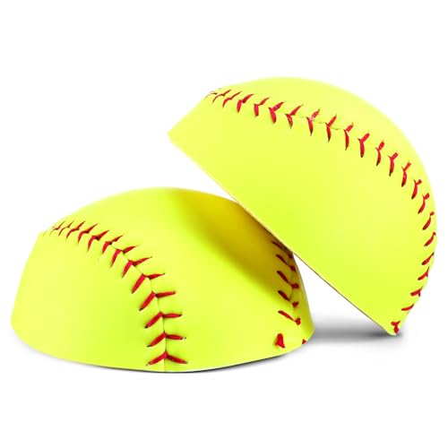 Gemscream Halb-Softbälle für Halloween, Basteln, Echtleder, Softball-Dekorationen, 3D-Softball, Partyzubehör, Halloween-Kostüm-Zubehör, Raumdekoration, Geschenk für Partyzubehör, 2 Stück Gemscream Halb-Softbälle für Halloween, Basteln, Echtleder, Softball-Dekorationen, 3D-Softball, Partyzubehör, Halloween-Kostüm-Zubehör, Raumdekoration, Geschenk für Partyzubehör, 2 Stück von Gemscream