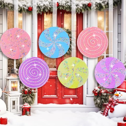 Gemscream Weihnachts-3D-Süßigkeiten-Hängeornamente für Decke, hängende Süßigkeiten, Pfefferminze, Weihnachtsdekoration für Hof, Außen, Innenbereich, Decke, Urlaub, Party-Dekorationen (Pastellfarben Gemscream Weihnachts-3D-Süßigkeiten-Hängeornamente für Decke, hängende Süßigkeiten, Pfefferminze, Weihnachtsdekoration für Hof, Außen, Innenbereich, Decke, Urlaub, Party-Dekorationen (Pastellfarben von Gemscream