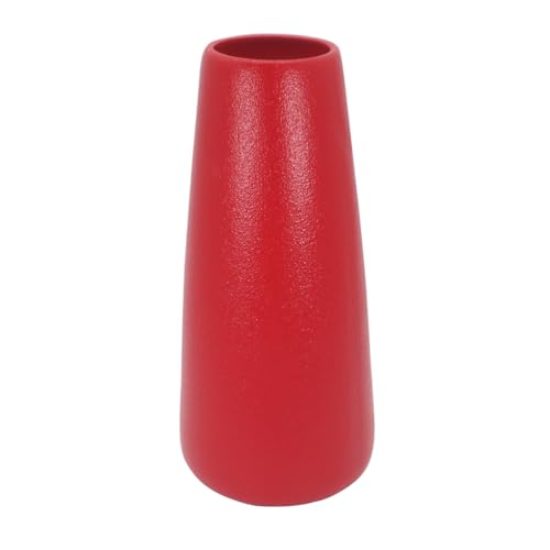 Gemseek 20,3 cm rote Keramik-Blumenvase, niedliche matte Vase für Wohnzimmer, Innenbereich, Heimdekoration, Tischdekoration von Gemseek