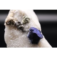 Lasurit Stufe in Kombination Auf Schnee Weissen Calcit Und Pyrit 103x56mm Aus Afghanistan Blauer Kristall Mineralien von GemsoShop