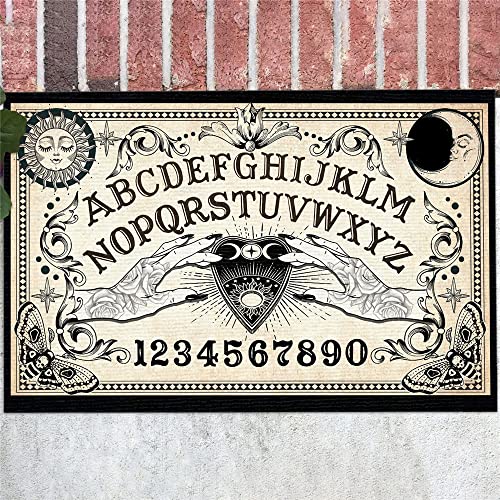 Eingangstürmatte Devil Hippie Psychic Outdoor Fußmatte Ouija Board Sun and Moon Indoor Fußmatte Bodenmatten Home Decor 20"x32" von Genan Trading