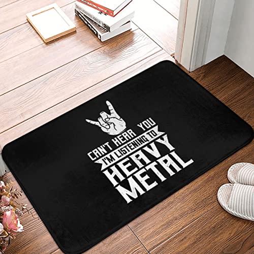 Eingangstürmatte Heavy Metal Rock Music Badematte I'm Listening to Fußmatte Wohnzimmerteppich Eingangstür Wohnkultur 20"x32" von Genan Trading