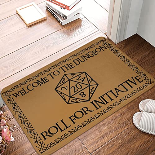 Eingangstürmatte Schlafzimmermatte Welcome to The Dungeons Roll for Initiative Fußmatte Küchenteppich Balkonteppich Wohnkultur 16"x24" von Genan Trading