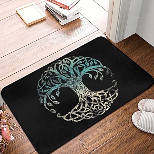 Fußmatte für den Hauseingang, rutschfeste Fußmatte, Küchenmatte, Yggdrasil, Baum des Lebens, Flurteppich, willkommen, robust, dekorieren, 24"x36" von Genan Trading