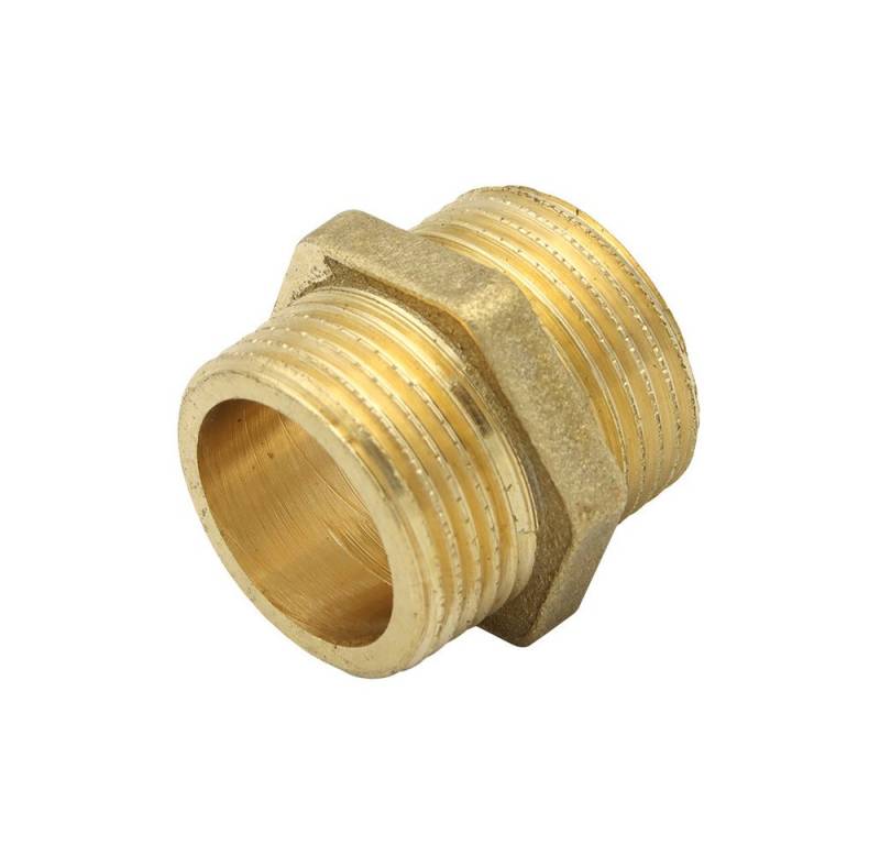 General Fittins Gewindefitting Messing Doppelnippel 3/4" DN20 Rohrnippel Gewindenippel Verbinder von General Fittins