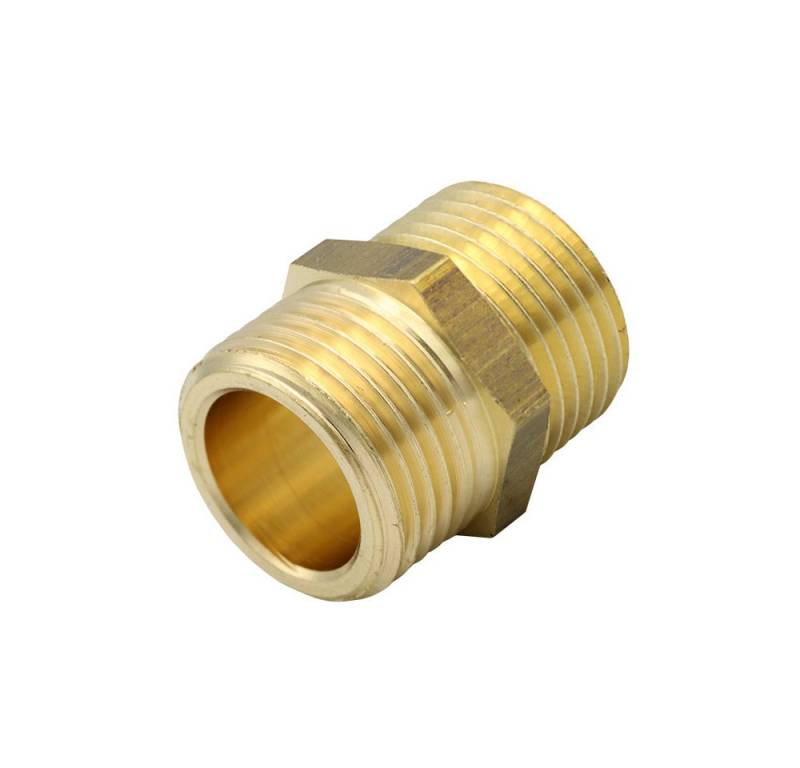 General Fittins Gewindefitting Messing Doppelnippel 3/8" DN10 Rohrnippel Gewindenippel Verbinder von General Fittins