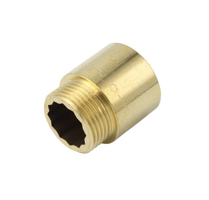 General Fittins Gewindefitting Hahnverlängerung 1"x30mm Messing Gewindeverlängerung Rohrverlängerung von General Fittins