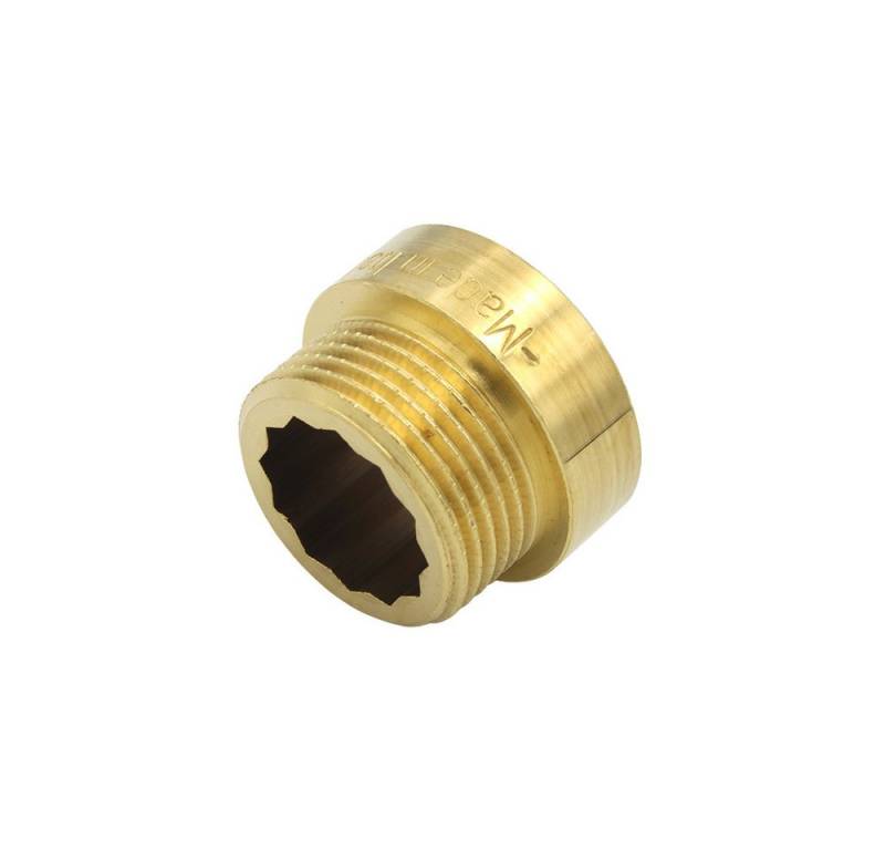 General Fittins Gewindefitting Hahnverlängerung 3/4"x10mm Messing Gewindeverlängerung von General Fittins