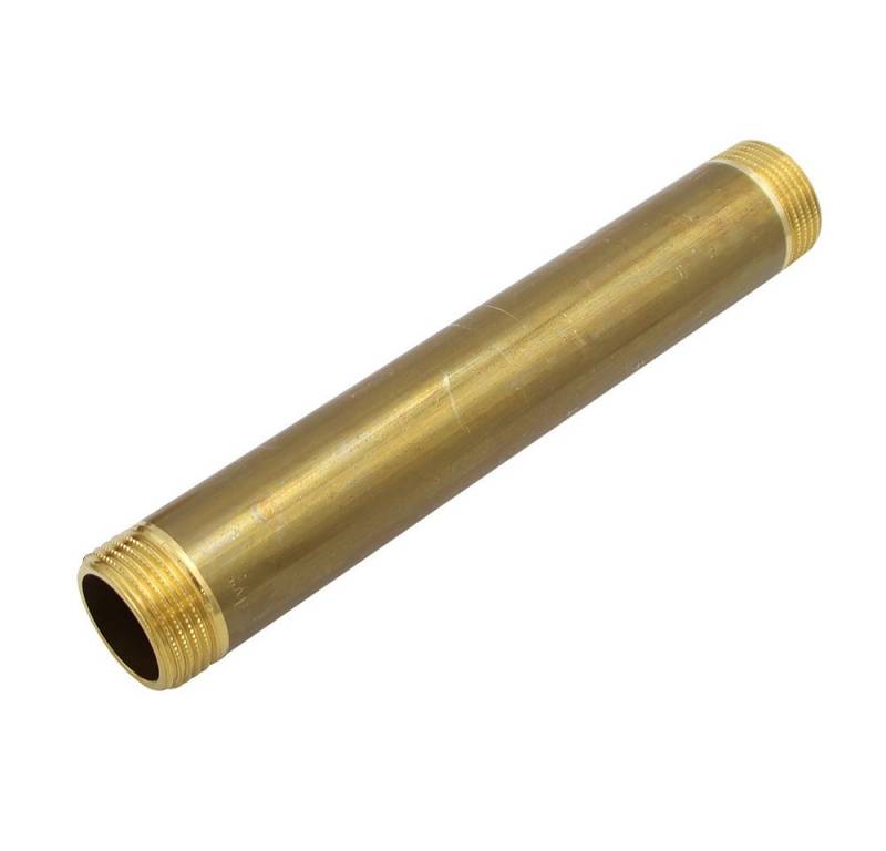 General Fittins Gewindefitting Rohrdoppelnippel 1 Zoll x 200 mm DN25 Messing Langnippel Rohrnippel von General Fittins