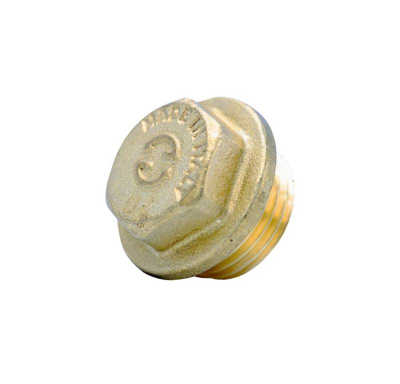 General Fittins Gewindefitting Messing Fitting Stopfen 1/2" Zoll DN15 Endstopfen Blindstopfen von General Fittins