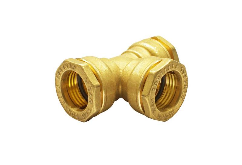 General Fittins Gewindefitting Messing PE Rohr Verschraubung T-Stück 50 x 50 x 50 mm General Fittins Gewindefitting Messing PE Rohr Verschraubung T-Stück 50 x 50 x 50 mm von General Fittins