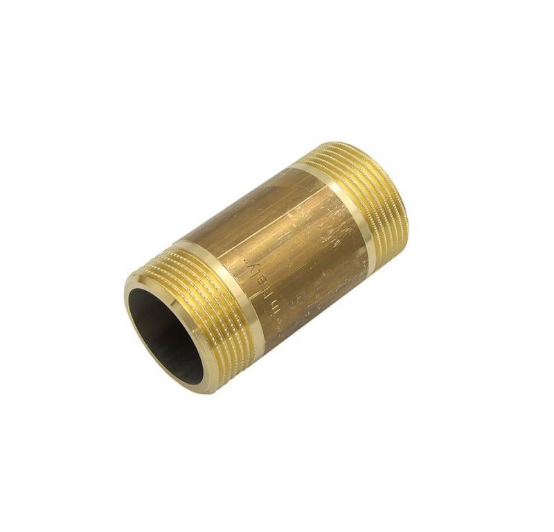 General Fittins Gewindefitting Messing Rohrdoppelnippel 1 1/4 Zoll 42 x 80mm DN32 Langnippel von General Fittins