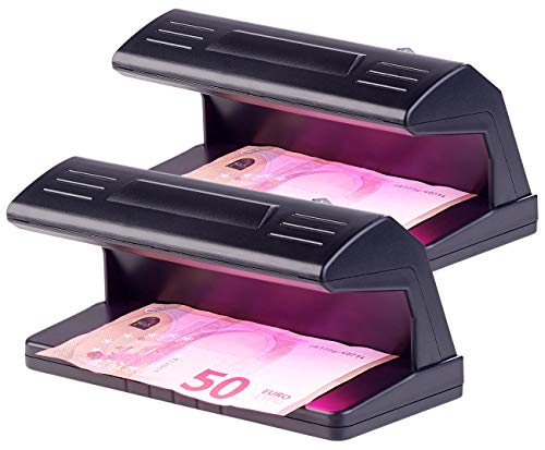 General Office Geldprüfgerät: 2er-Set UV-Geldscheinprüfer, auch für Ausweise und Pässe, 4 Watt (Geldscheinprüfgerät, Personalausweis Lesegerät, Kreditkarten) von General Office