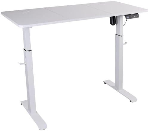 General Office Kleiner Schreibtisch: Elektrisch höhenverstellbarer Schreibtisch, 120x60 cm, weiß (Jugendschreibtische, Steh-Schreibtischgestell, Stuhl) von General Office