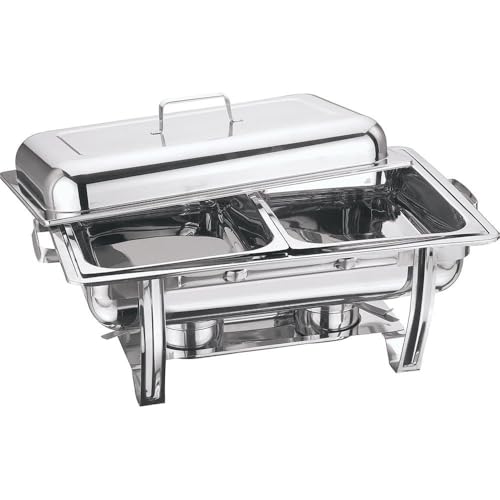 2 Stück Edelstahl Chafing Dish Sets mit 9L Speisepfannen Brennstoffhalter für Catering Buffet Wärmer Tablett Esszimmer 2 Stück Edelstahl Chafing Dish Sets mit 9L Speisepfannen Brennstoffhalter für Catering Buffet Wärmer Tablett Esszimmer von Generation Fashion