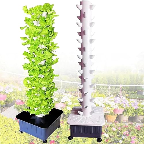 (45 Löcher) Gartenpflanzenturm Hydrokultur-anbauset Vertikaler Gartenpflanzer Outdoor-zimmerpflanze Vertikales Grow-kit Mit Wasserpumpe von Generic