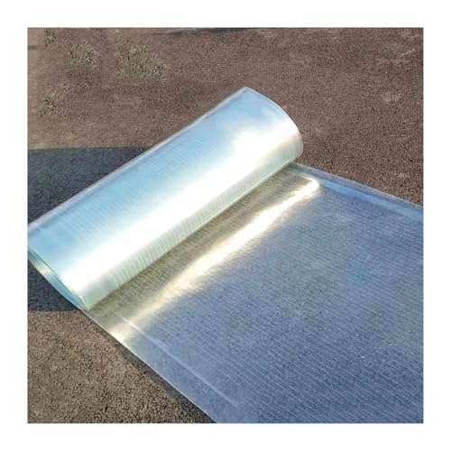 0,80 mm Polycarbonat-Dachplatten, Wasserdicht, Transparente Gewächshausfolie, Tageslichtplatten, Polycarbonat-Dachbahn für Carport Gerätehaus(0.5x8.0m/1.64'x26.2') von Generic