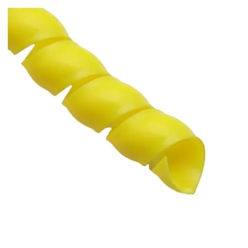 1~10 Meter PP Flexibler Kabelschutz 8mm ~ 20mm Wickelhülse Abdeckung Rohrleitung Organizer Rohr Kabel Drahtschutz(Yellow,20MM_2 METERS) von Generic