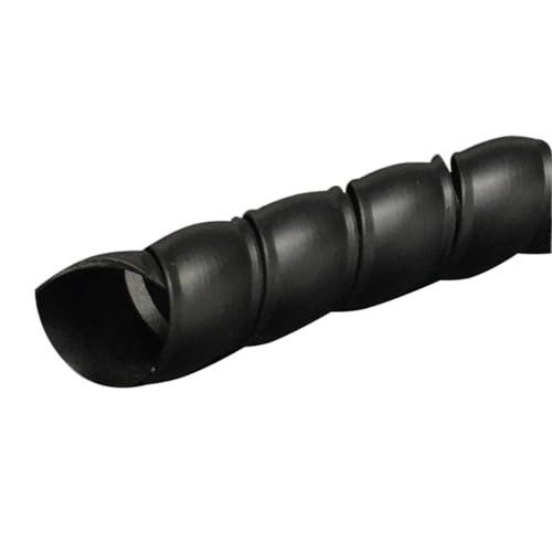 1-10 Meter Wickelrohr 8/10/14/16/20/25 mm Draht Organizer Kabelschutzhülle Rohr(Black,50MM_10 METERS) von Generic