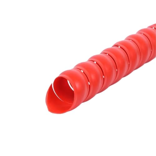1-10 Meter Wickelrohr 8/10/14/16/20/25 mm Draht Organizer Kabelschutzhülle Rohr(Red,32MM_10 METERS) von Generic