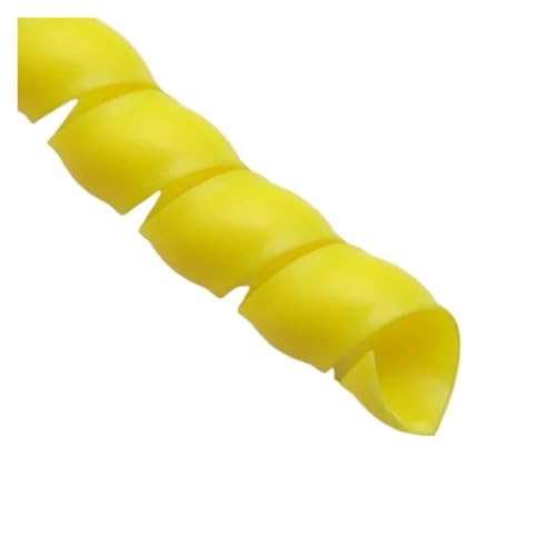 1~10 Meter flexibler Spiralwickel-Kabelschutz 8 mm ~ 20 mm Kabeldrahtschutzhülle Abdeckung Rohrleitung Organizer Rohr(Yellow,10MM_10 METERS) von Generic