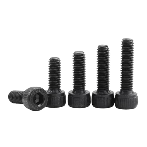 1–50 Stück Innensechskantschrauben aus 12,9 Kohlenstoffstahl, Inbusschrauben M2 M2.5 M3 M4 M5 M6 M8 M10, Sechskantschraubenbolzen for MTB(22mm,M1.6 50pcs) von Generic