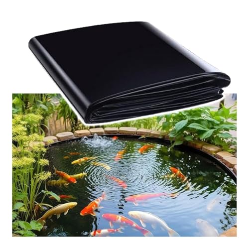 1–9 m Lange 12 Mil HDPE-Teichfolie for Koi-Fischteiche for Wassergärten, Wasserfallbrunnen, Außenteiche, Bäche, durchstoßfest(5X14m) von Generic