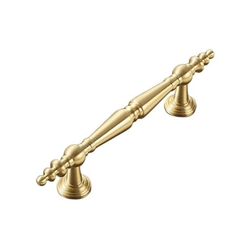 1 Packung Küchenschrankgriffe, 96/128/160/192 mm Lochmitte, Messing-Schrankgriffe, Schubladengriffe for Schrank, Kleiderschrank, Badezimmer, Gold(160mm hole) von Generic