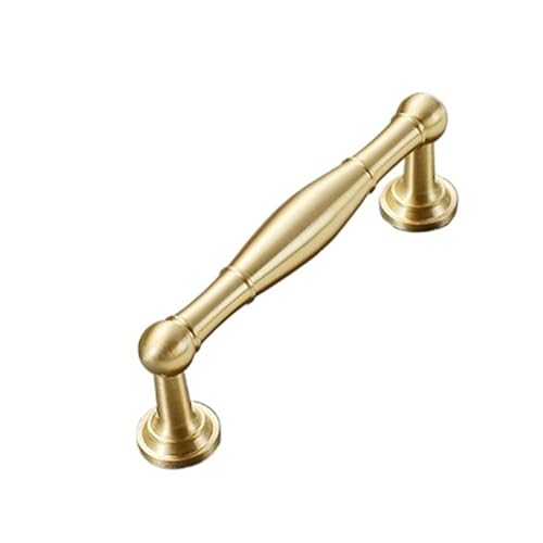 1 Packung goldene Küchenschrankgriffe, 96/128/160/192 mm Lochmitte, Messing-Schrankgriffe, Schubladengriffe for Schränke, Kleiderschränke, Badezimmer(160mm hole) von Generic
