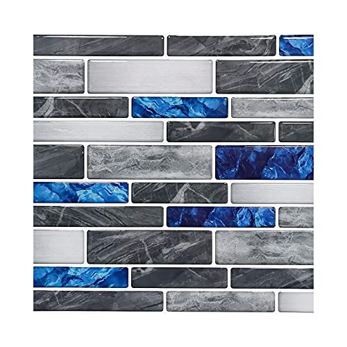 1 Set 10 Stück Selbstklebende Fliesen 3D Aufkleber Küche Badezimmer Wandaufkleber Dekoration Spiegelfolie Möbel Selbstklebend (A, One Size) von Generic