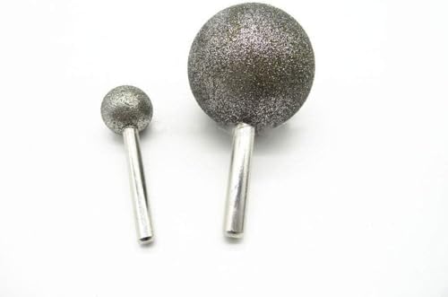 1 Stück 6mm / 8mm Schaft Kugelkopf Diamantschleifer Beschichtete Schleifspitzen Runde Kugelbohrer Grob Für Steinbohrer Metall, 6mm (6mm Shank) von Generic