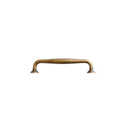 1 Stück Antik Bronze Kleiderschrank Tür Kommode Griff Massiv Gealtert Gold Bronze Vintage Griff Amerikanischen Stil Distressed Schublade Kommode Pull(128mm) von Generic