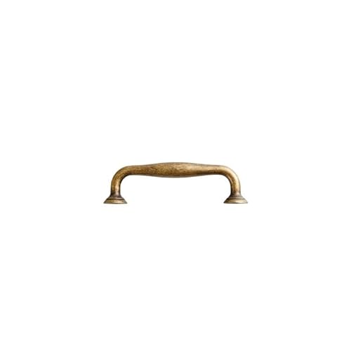 1 Stück Antik Bronze Kleiderschrank Tür Kommode Griff Massiv Gealtert Gold Bronze Vintage Griff Amerikanischen Stil Distressed Schublade Kommode Pull(96mm) von Generic